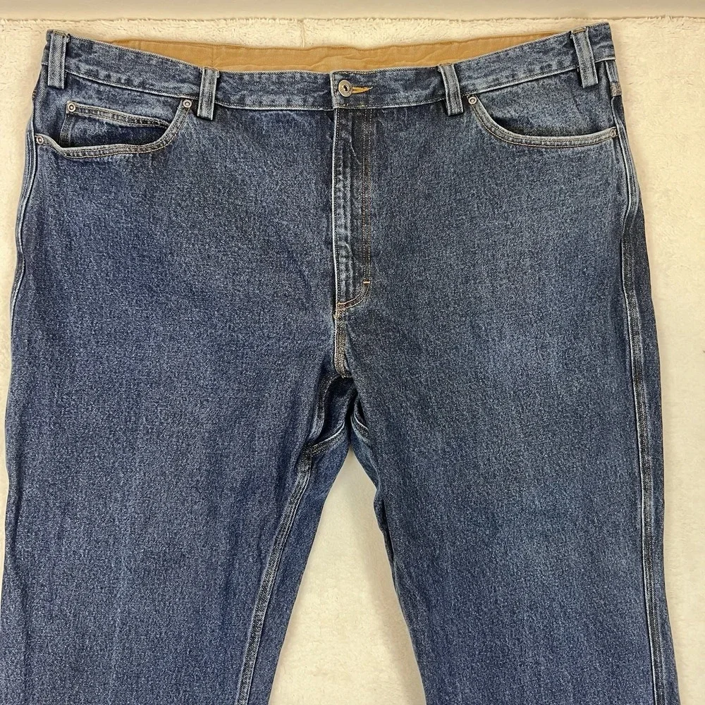 Duluth Trading Co Ballroom Jeans Men's Size 48x32 Blue Denim Straight‎ Leg